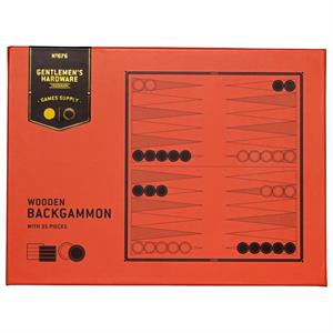 Gentlemen's Hardware Wooden Backgammon Set